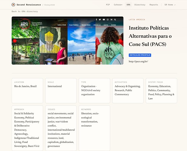 ORA profile page — Gaia Foundation